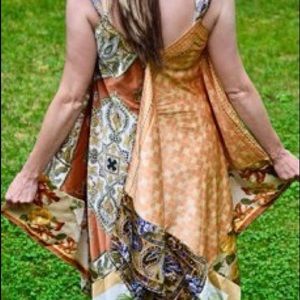 Multi color handkerchief dress